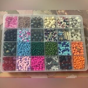Colorful Bead Collection with Charms
